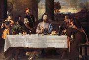 TIZIANO Vecellio Le souper a Emmaus oil